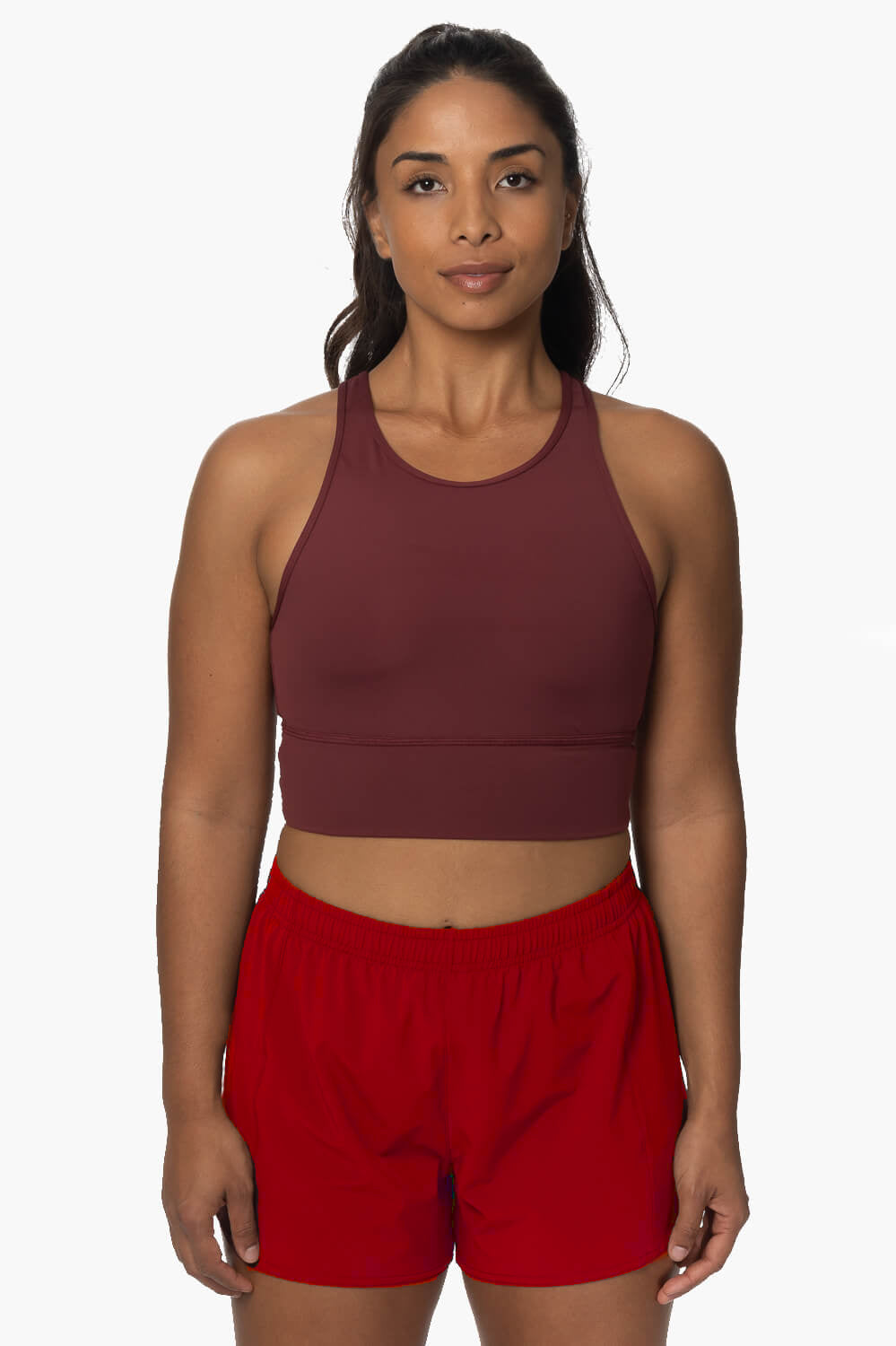 Janie High Waisted Run Short - Red