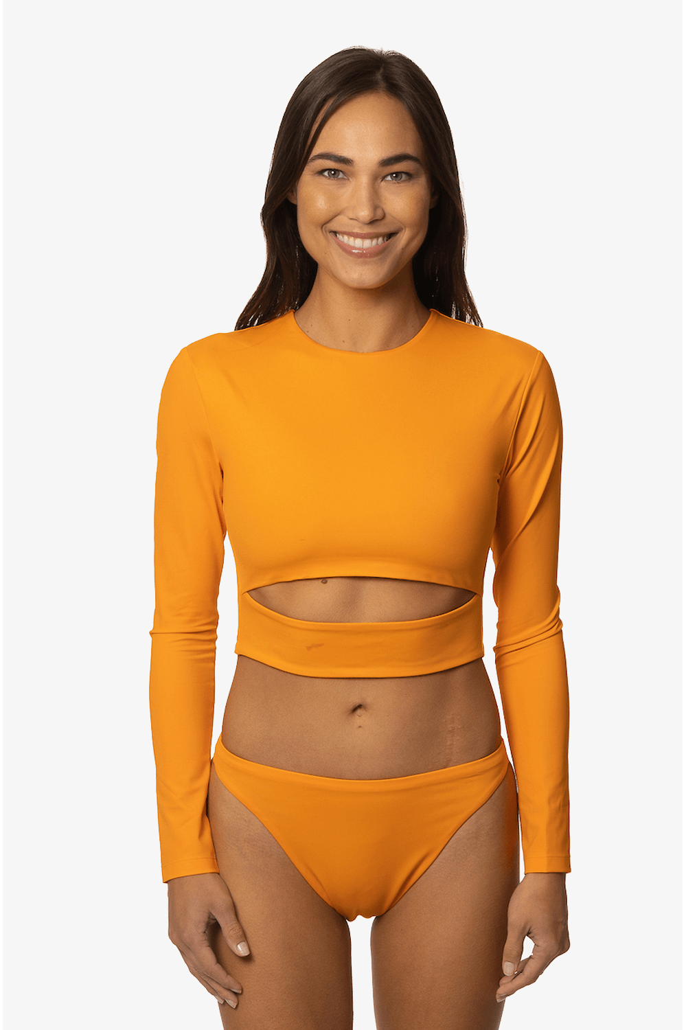 Taranaki Long Sleeved Crop Cut-Out Rashie - Harmony