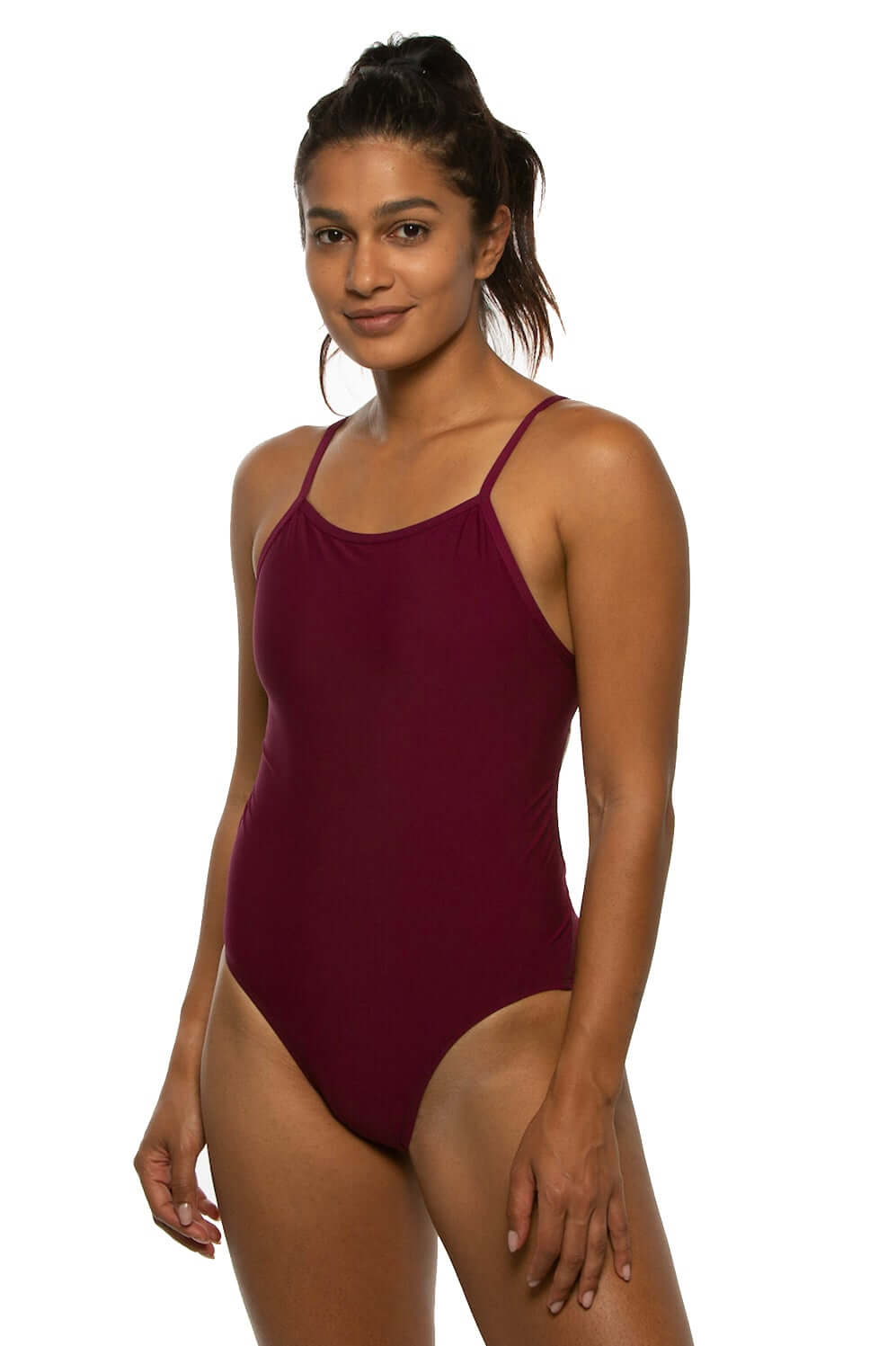 Devon Swim Onesie - Cabernet
