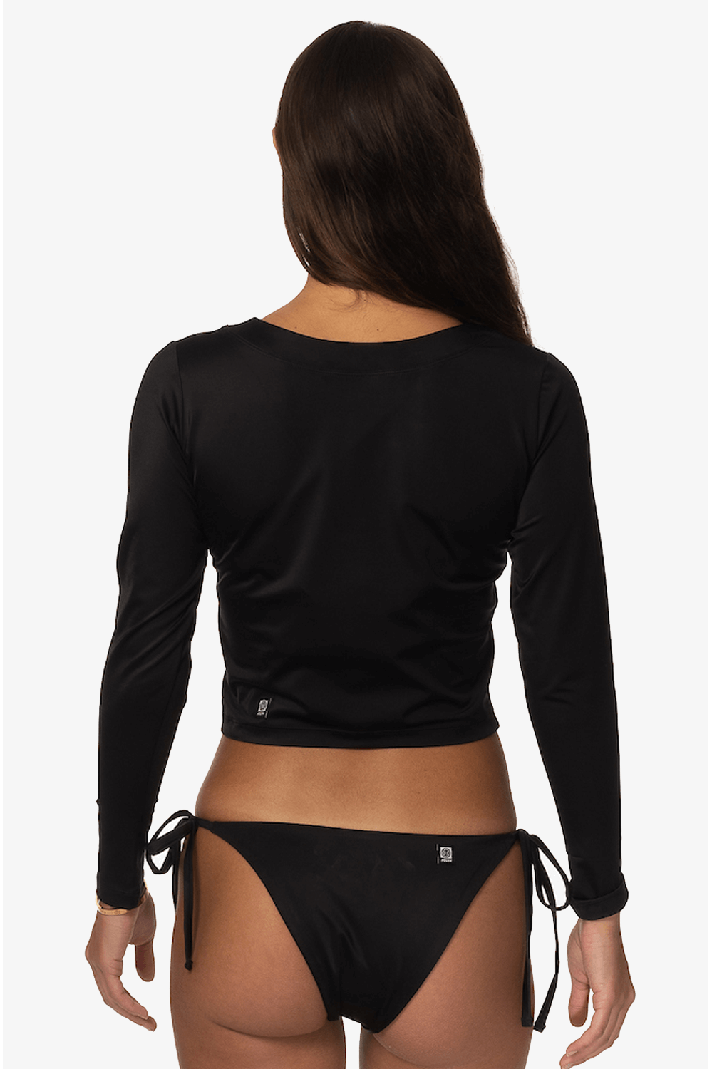 Freya Long Sleeved Crop Rashie - Black