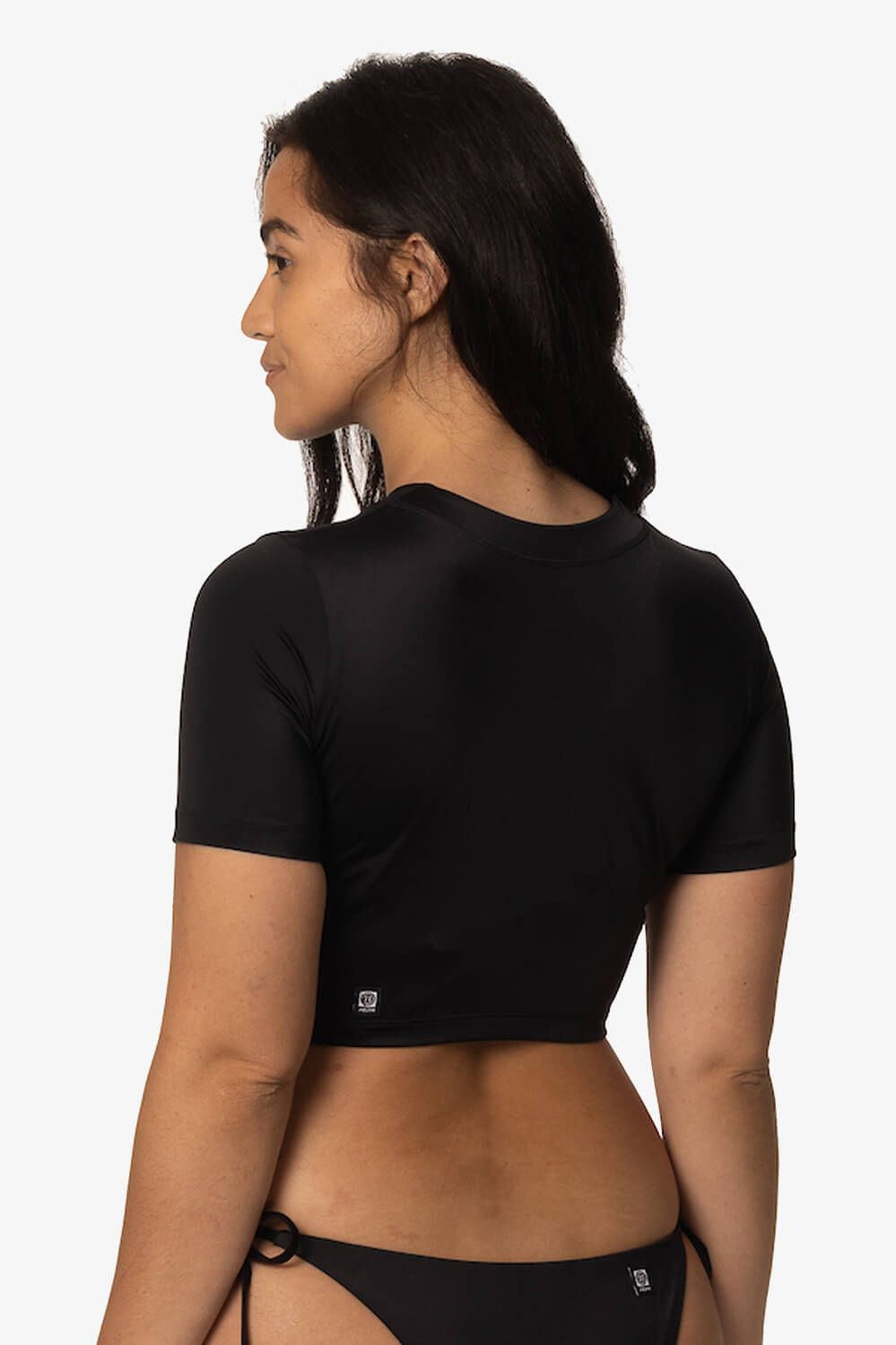 Aurora Short Sleeved Crop Rashie - Black