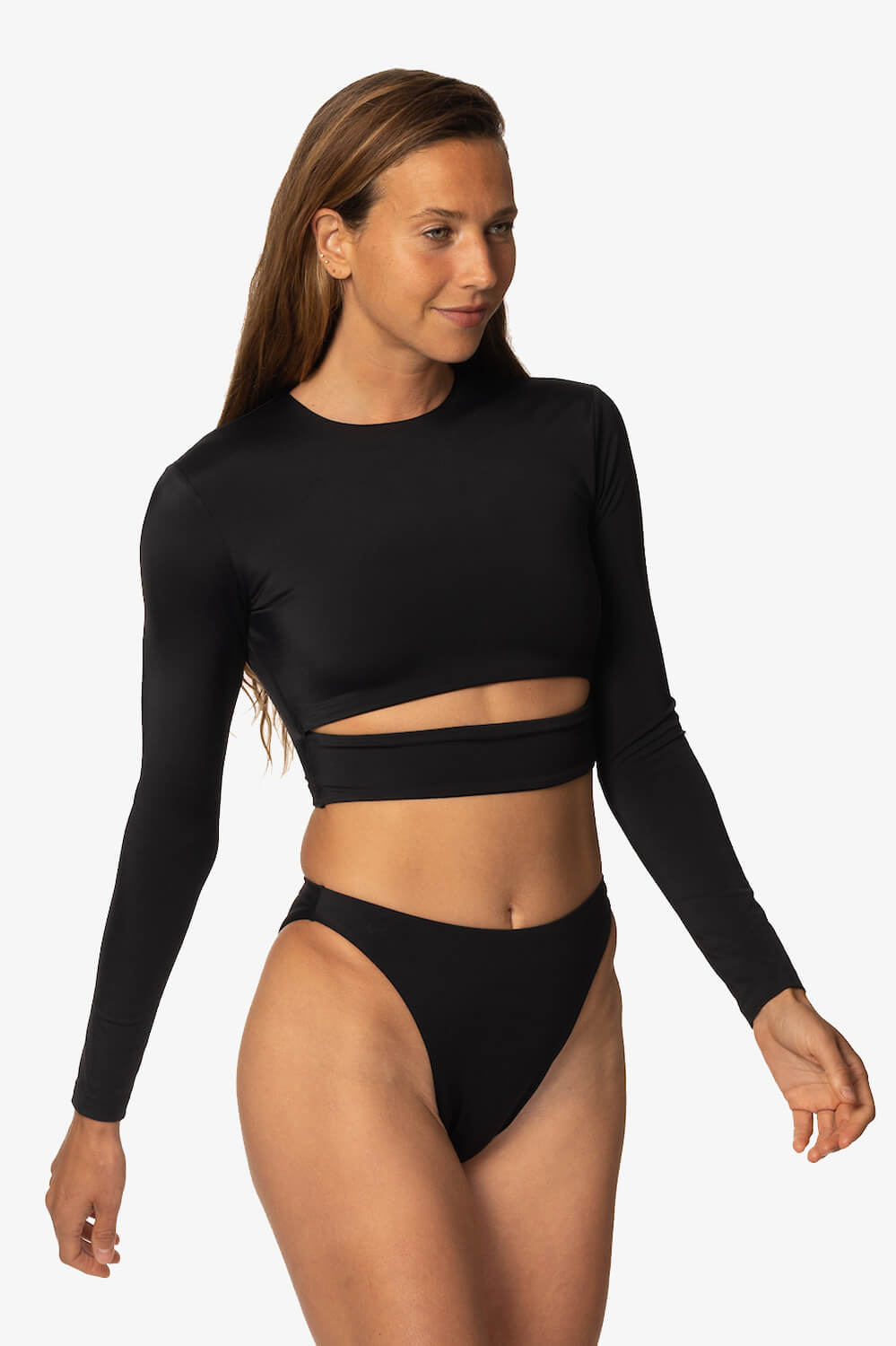 Taranaki Long Sleeved Crop Cut-Out Rashie