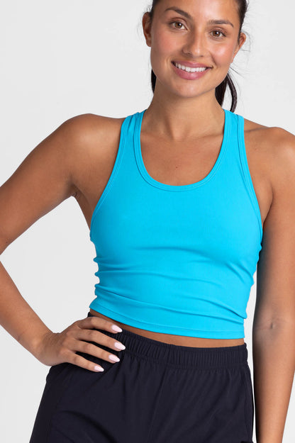  Rochelle Basic Crop Top - Caribbean