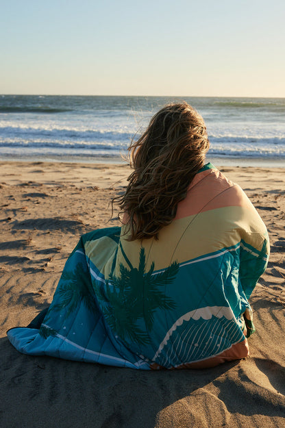 Voited Travel Blanket - Beach Life
