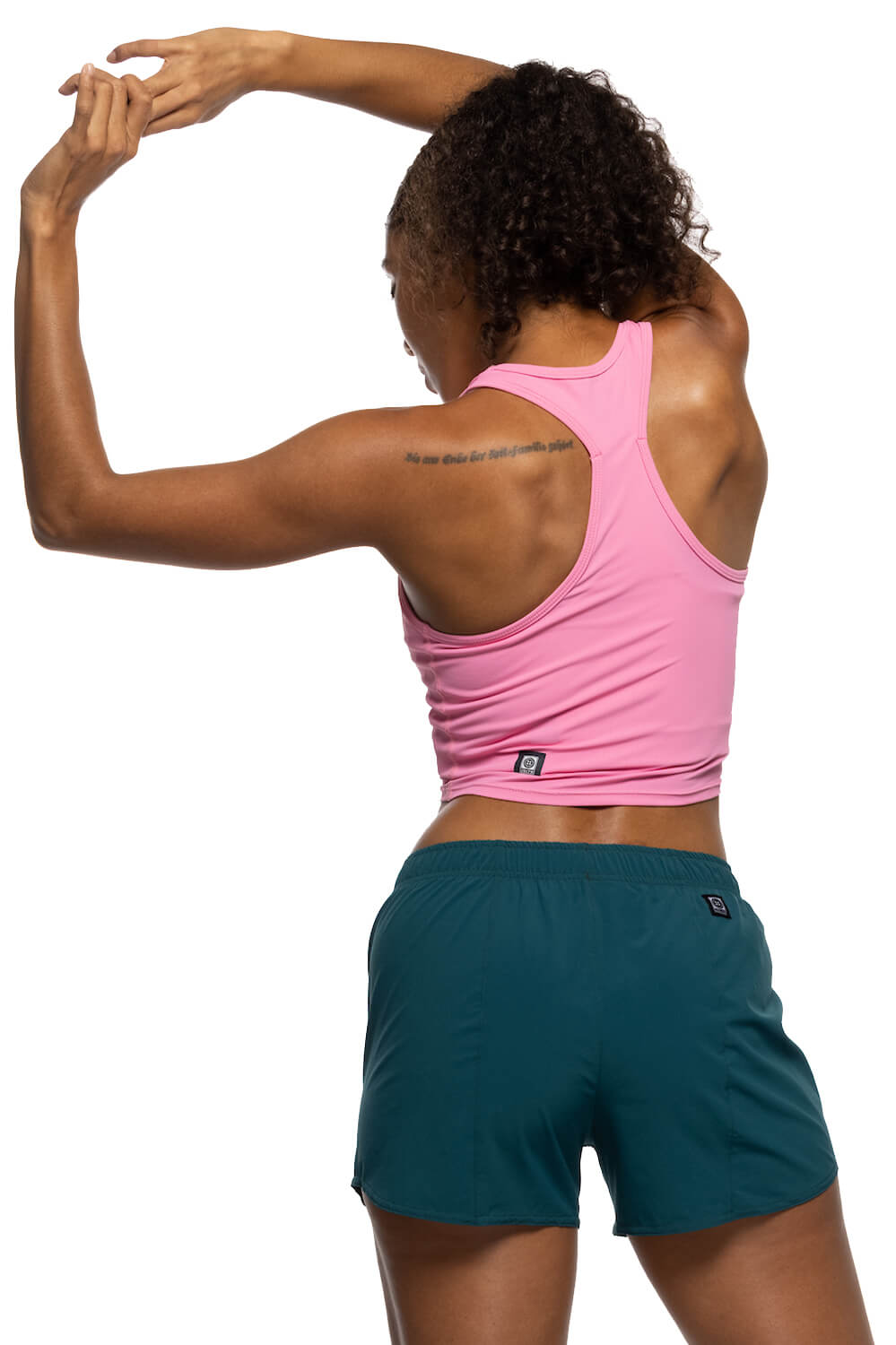  Janie High Waisted Run Short - Peacock