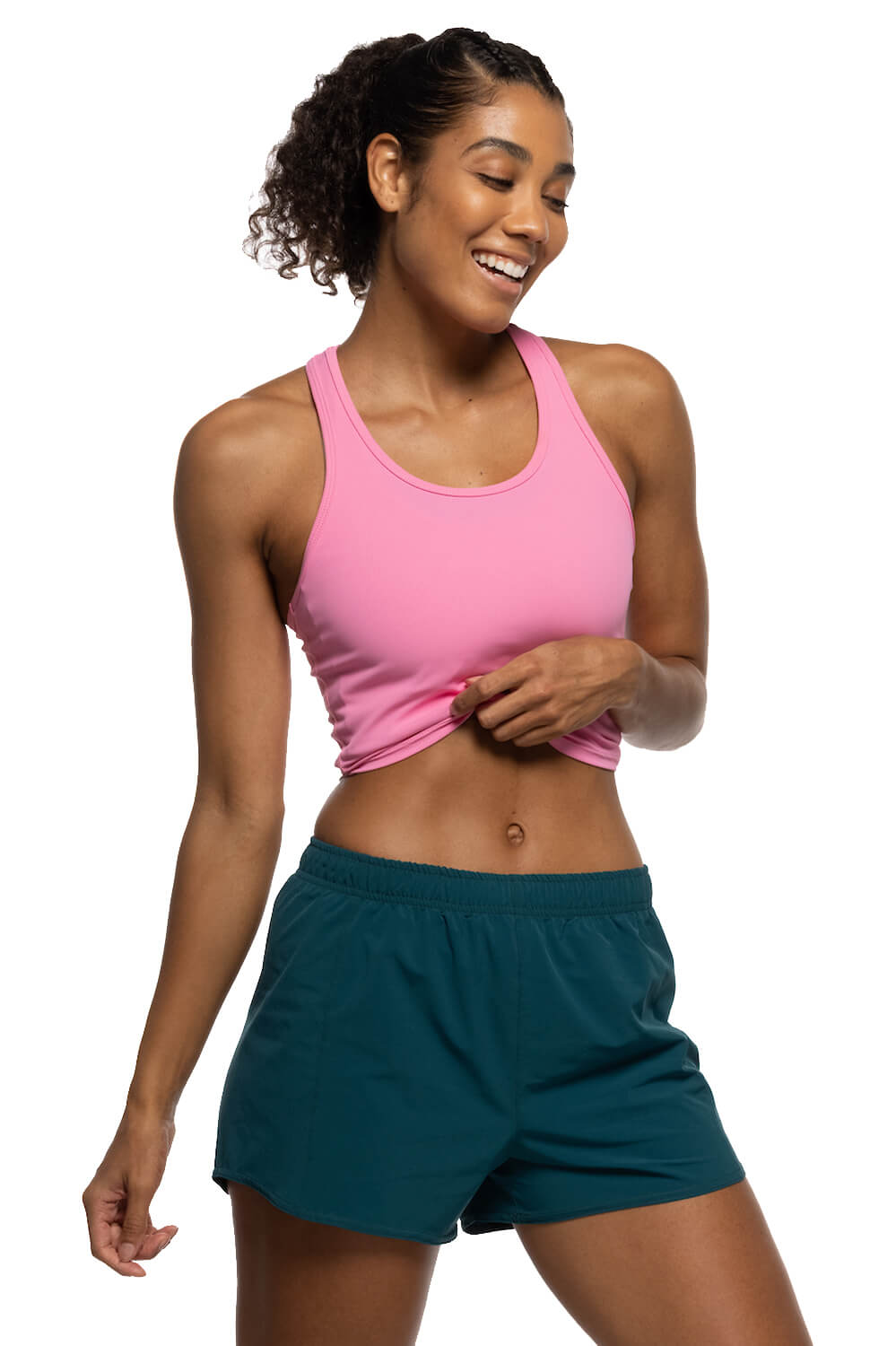  Janie High Waisted Run Short - Peacock