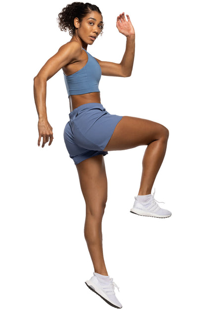  Janie High Waisted Run Short - Midnight Blue