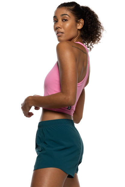  Janie High Waisted Run Short - Peacock