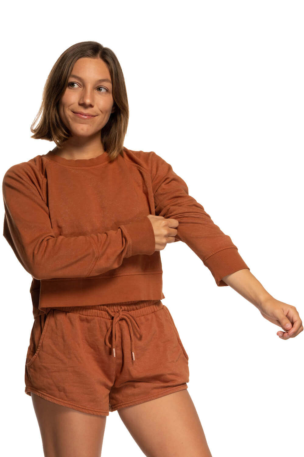  Brynn Cropped Fleece Crewneck