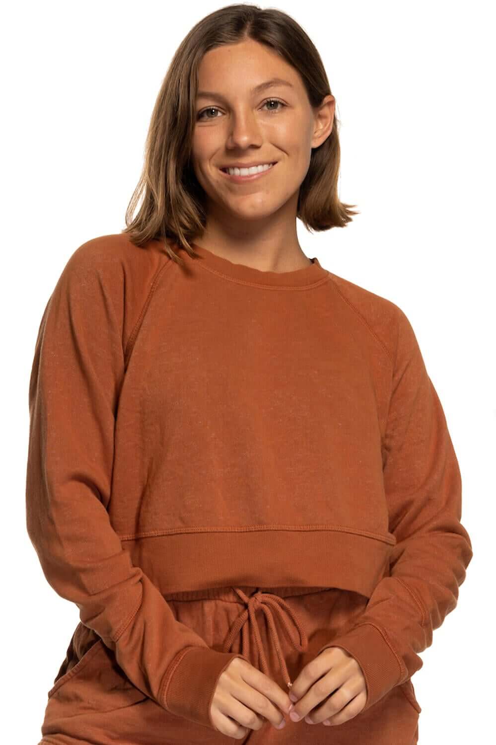  Brynn Cropped Fleece Crewneck