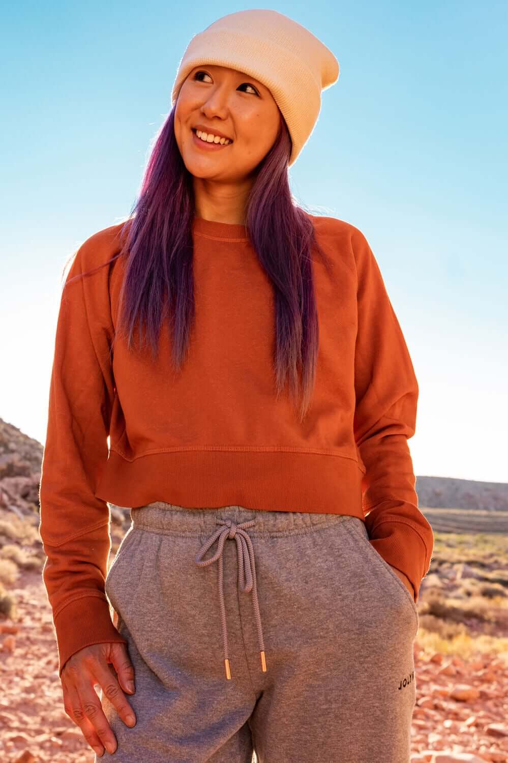 Brynn Cropped Fleece Crewneck