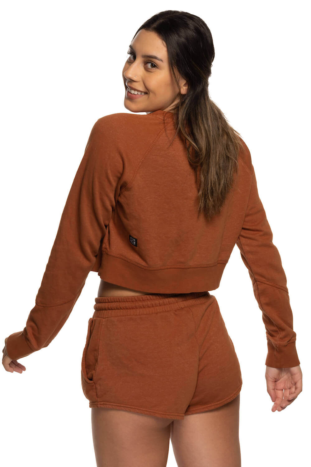  Brynn Cropped Fleece Crewneck
