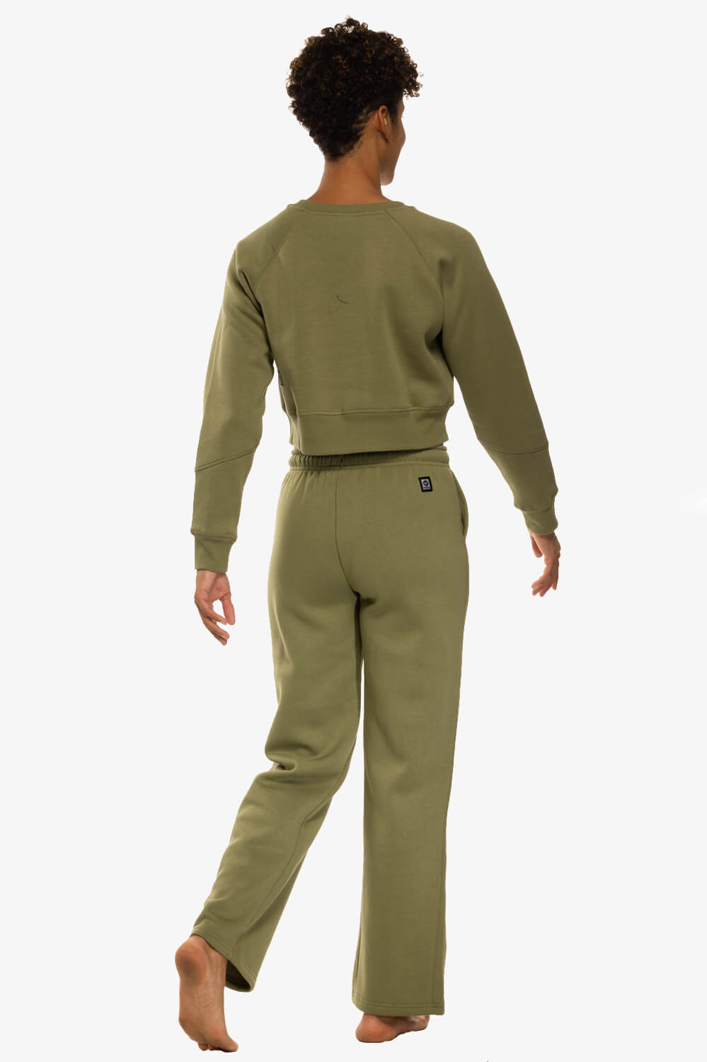  Cora Fleece Straight Leg Sweatpants - Moss