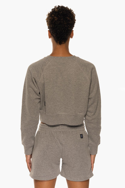  Dezi Fleece Long Short - Heather Grey