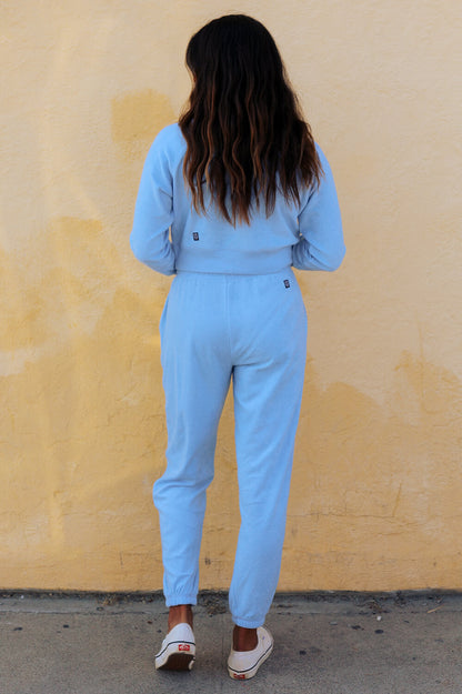  Evie Terry Cloth Sweatpant - Sky