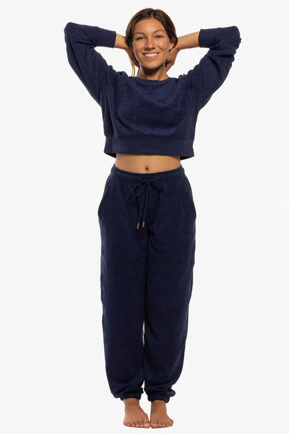  Evie Terry Cloth Sweatpant - Navy