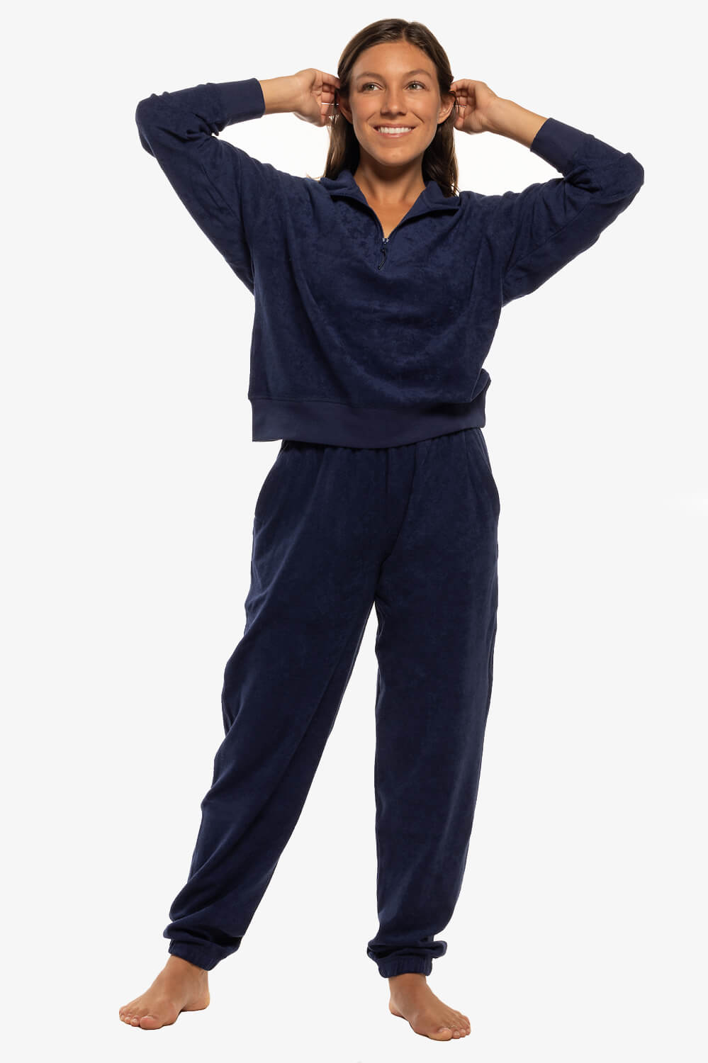  Evie Terry Cloth Sweatpant - Navy
