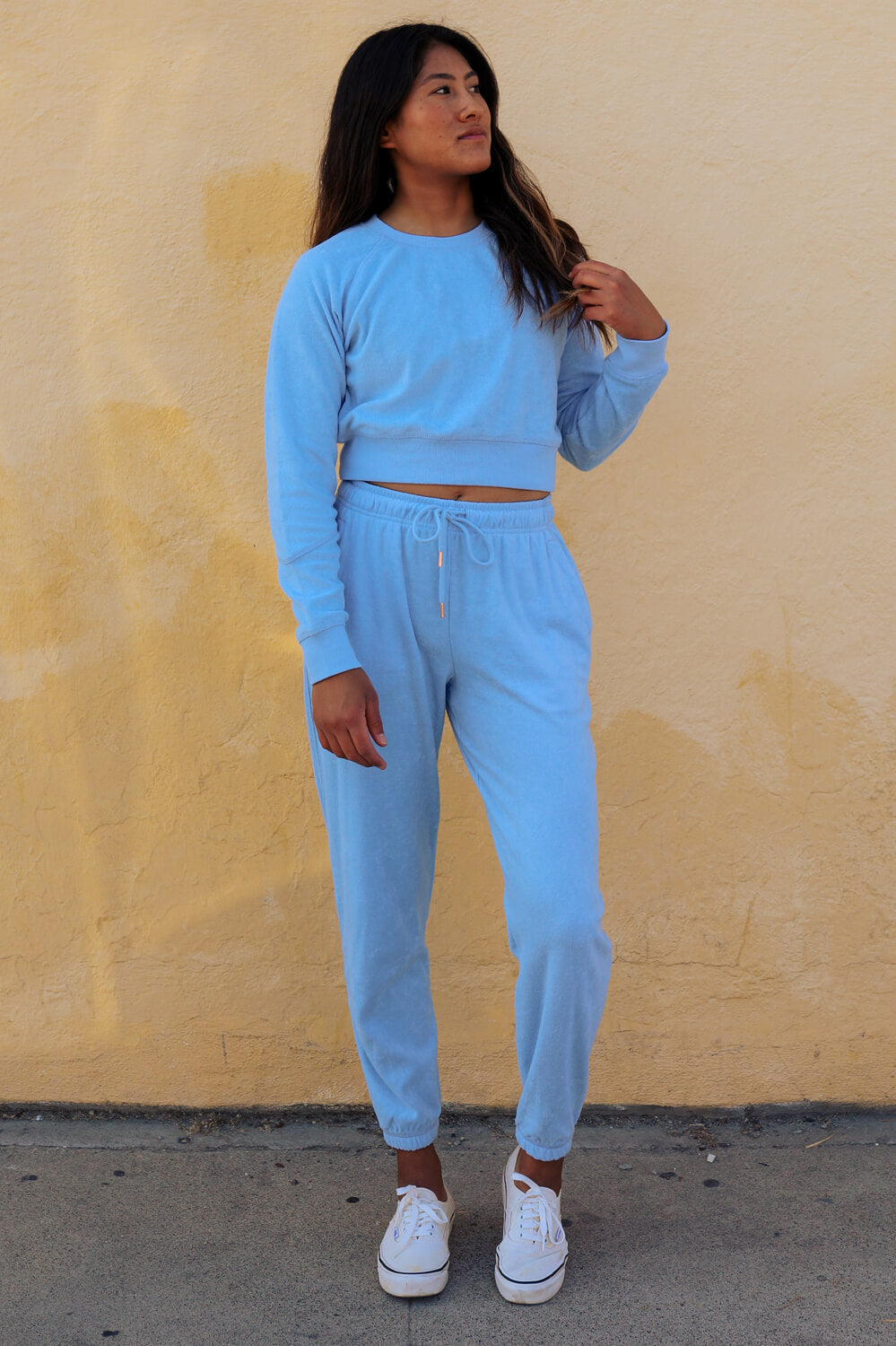  Evie Terry Cloth Sweatpant - Sky