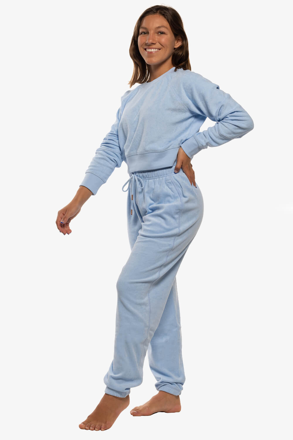  Evie Terry Cloth Sweatpant - Sky