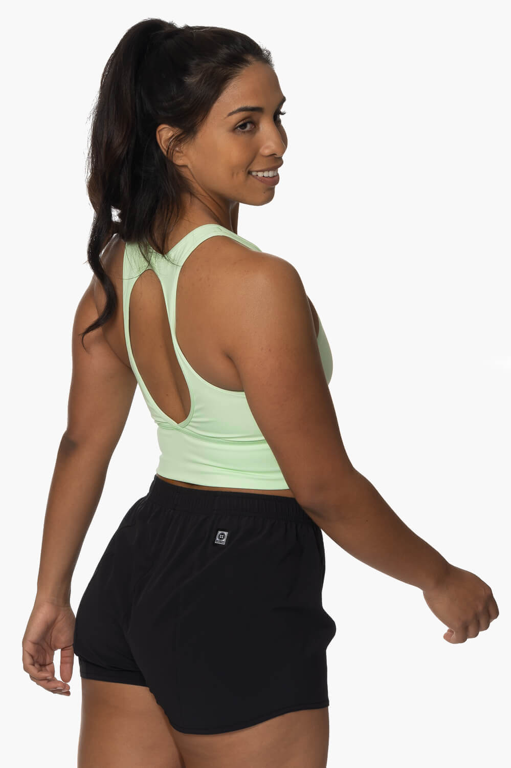  Janie High Waisted Run Short - Black