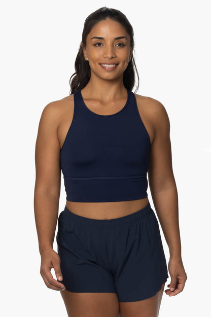  Janie High Waisted Run Short - Navy