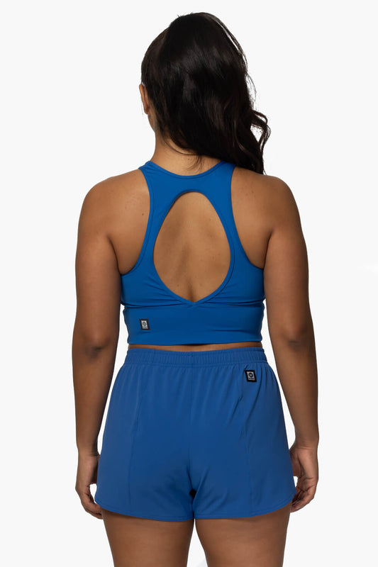  Janie High Waisted Run Short - Olympia Blue