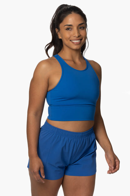  Janie High Waisted Run Short - Olympia Blue