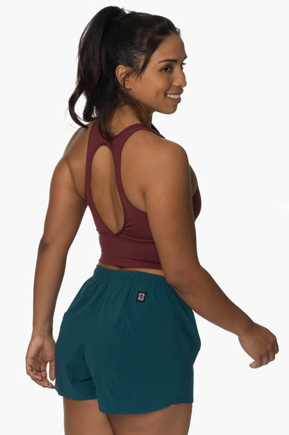  Janie High Waisted Run Short - Peacock