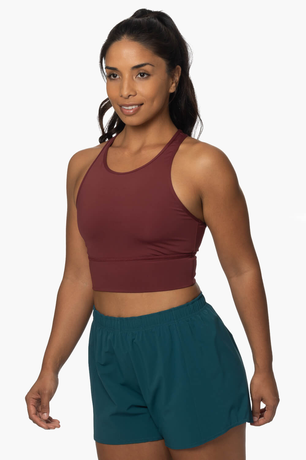  Janie High Waisted Run Short - Peacock
