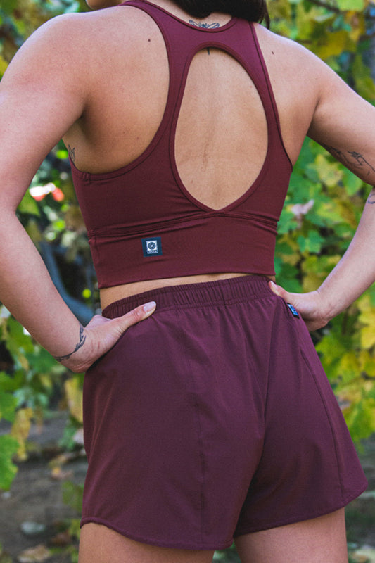  Janie High Waisted Run Short - Port