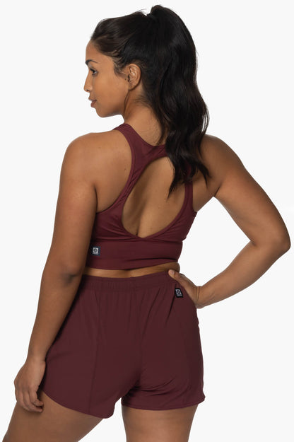  Janie High Waisted Run Short - Port