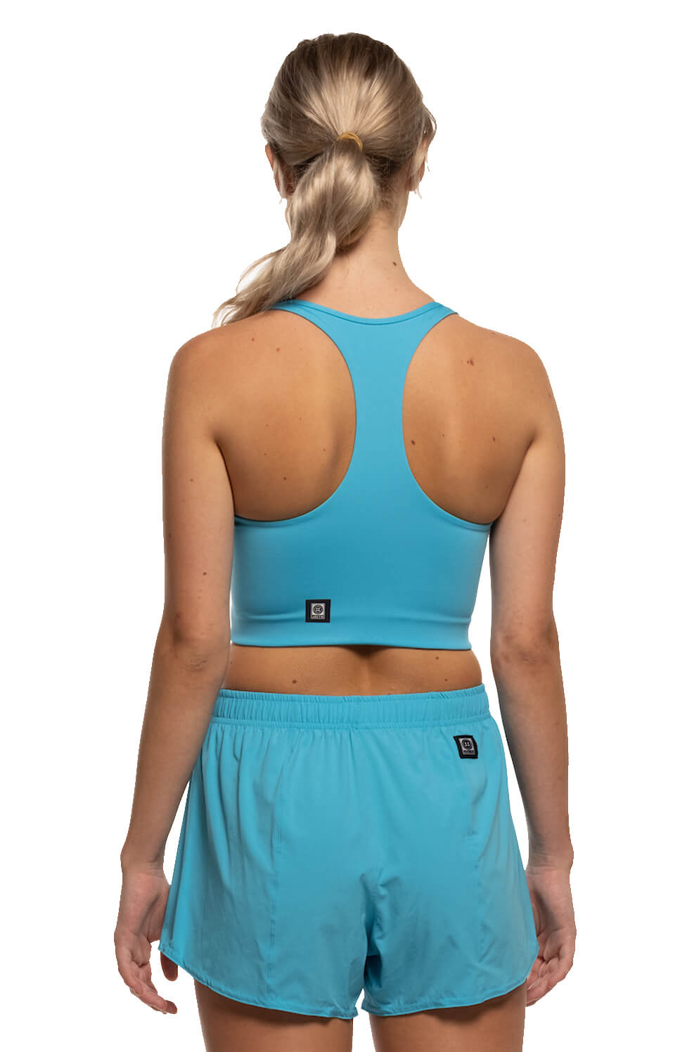  Janie High Waisted Run Short - Cyan Blue