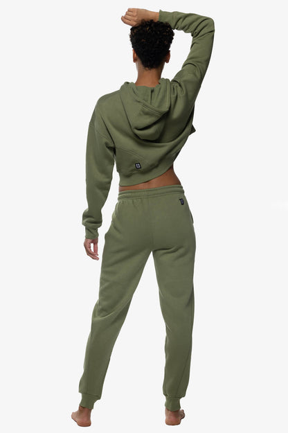  Juliet Fleece Cuffed Sweatpants - Moss