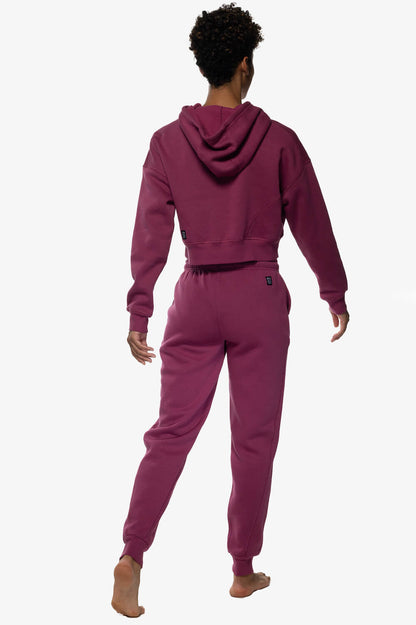  Juliet Fleece Cuffed Sweatpants - Plum