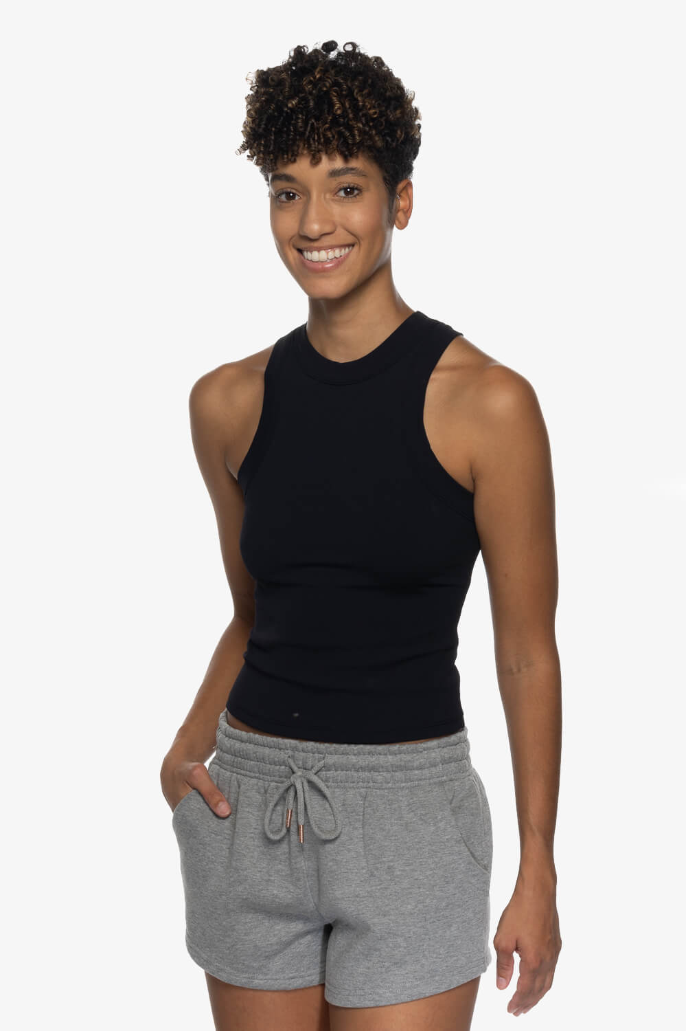  Mai Fleece Short - Heather Grey
