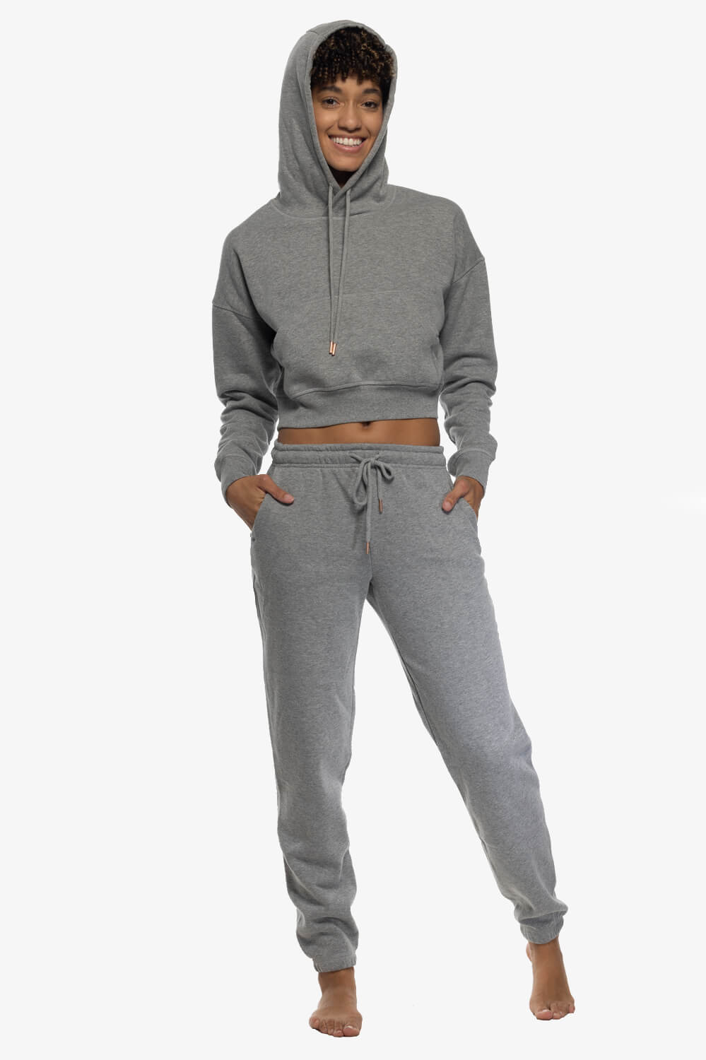  Sasha Fleece Sweatpants - Heather Grey
