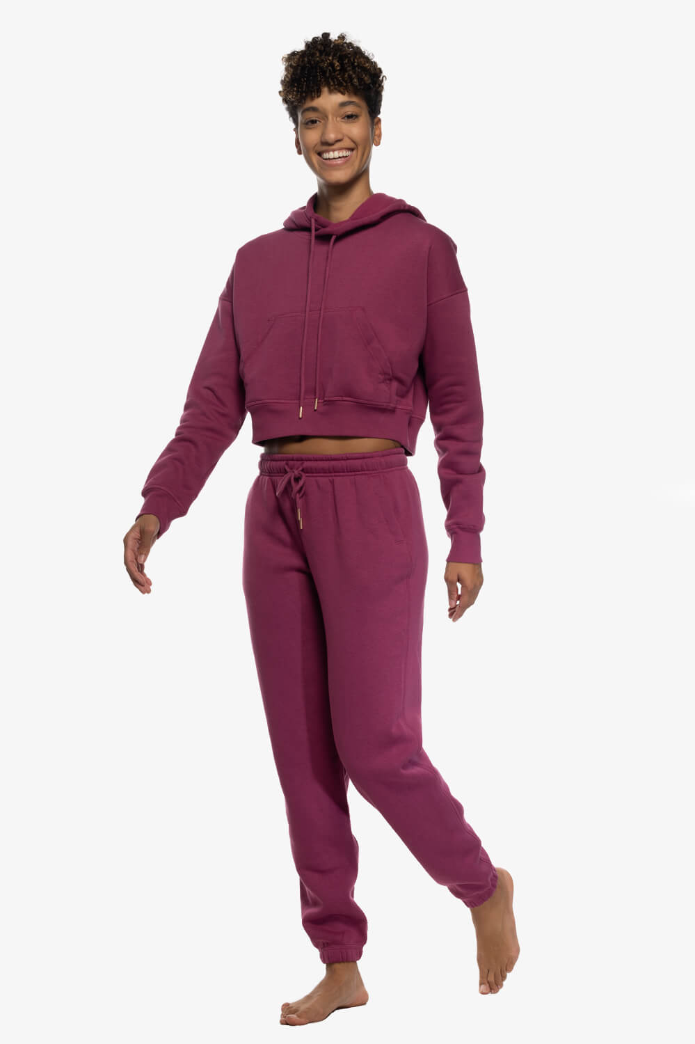  Sasha Fleece Sweatpants - Plum