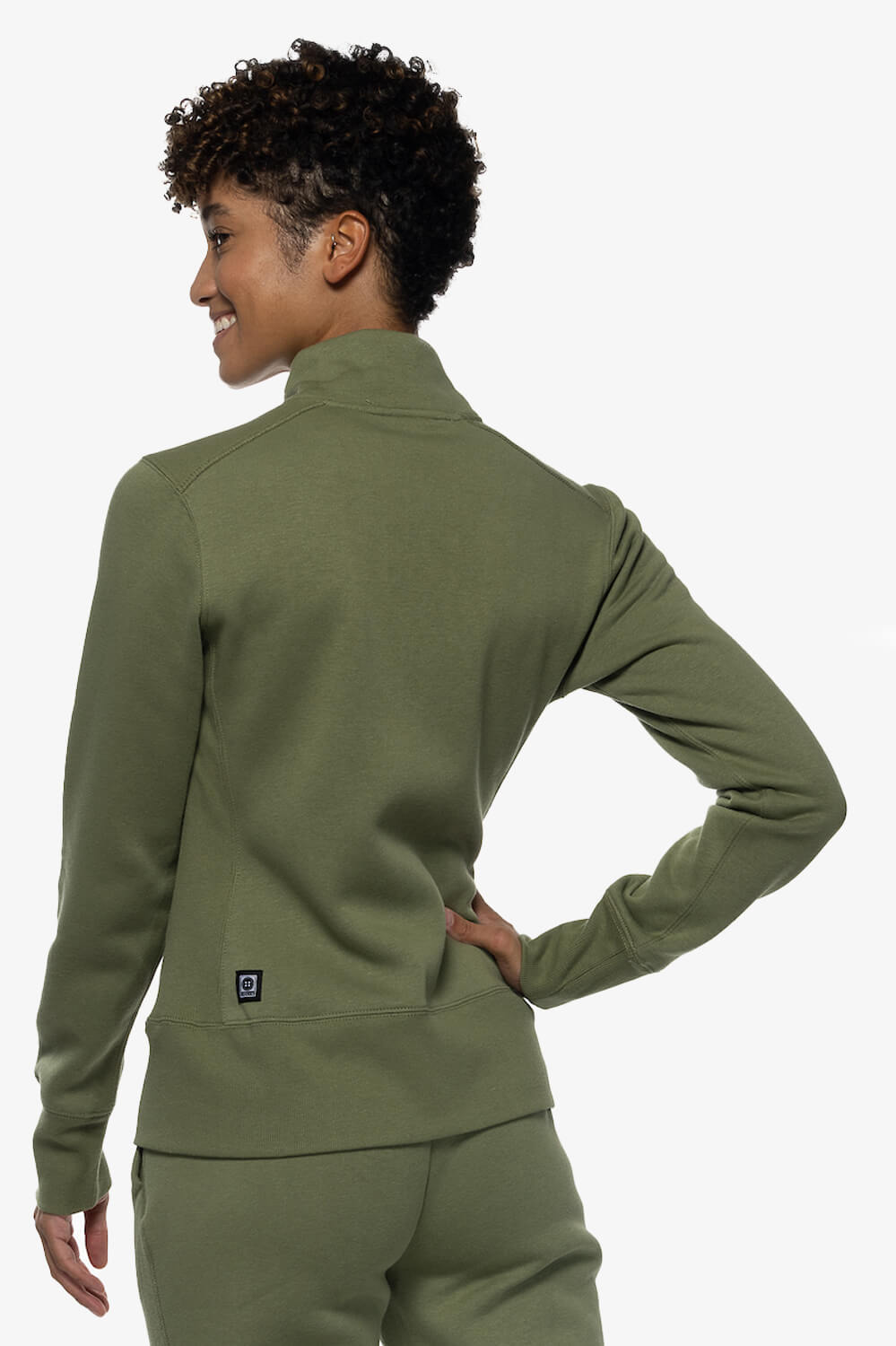  Audrey Zip Up Fleece Jacket - Moss