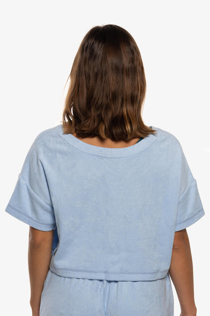  Blaire Terry Cloth Tee - Sky