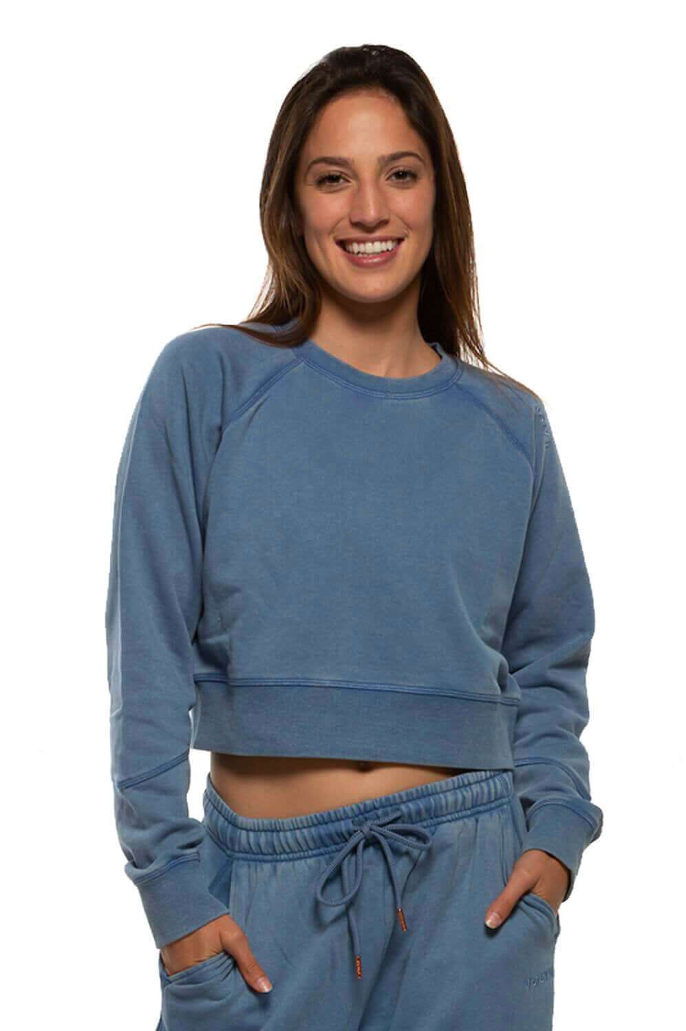  Brynn Cropped Fleece Crewneck