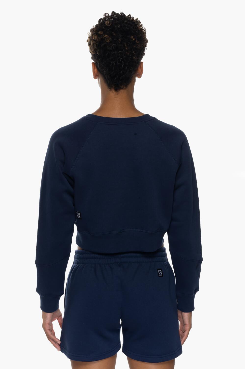  Brynn Cropped Fleece Crewneck - Shadow