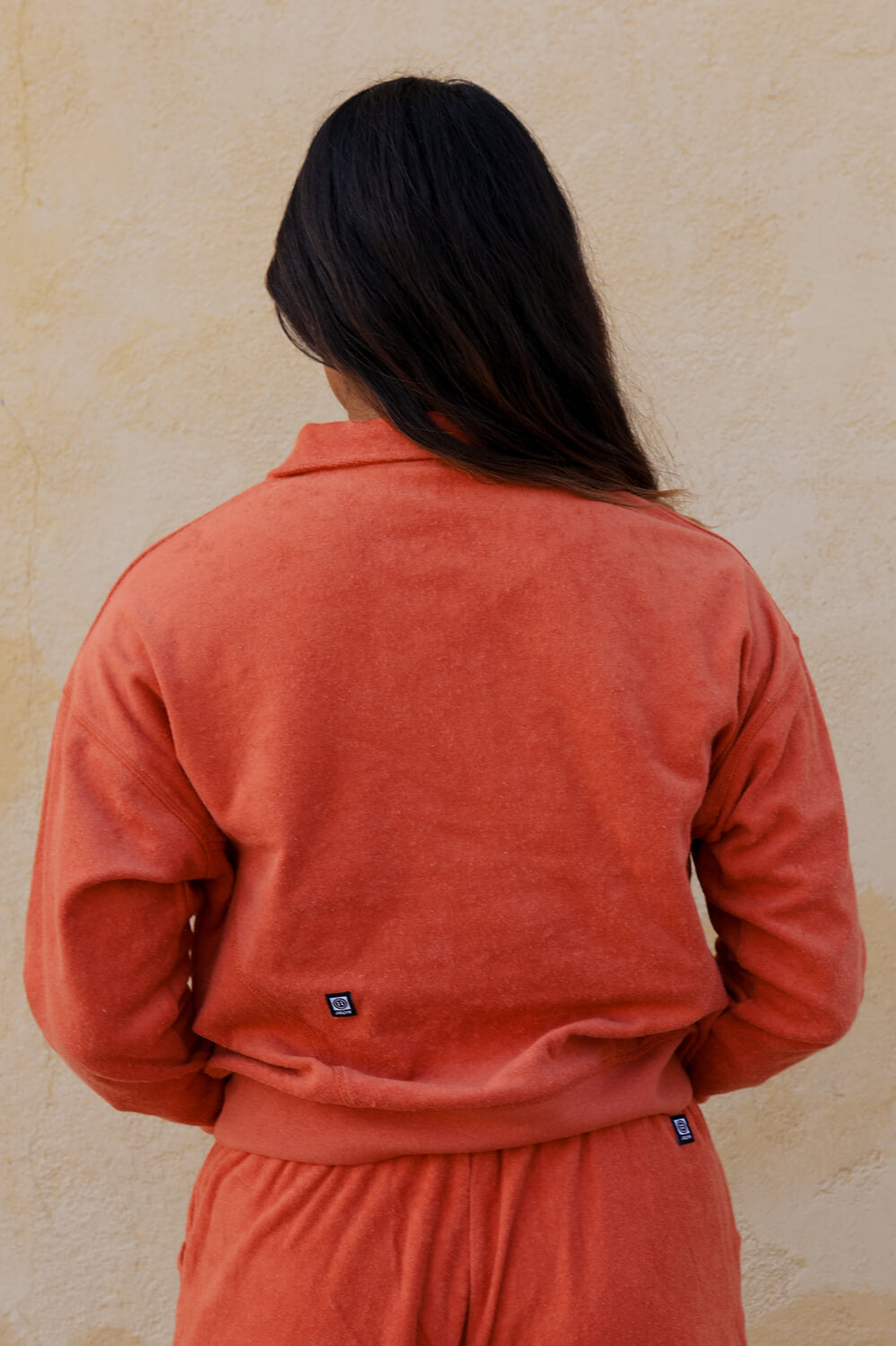  Callie Terry Cloth 1/4 Zip Pullover Sweatshirt - Riad