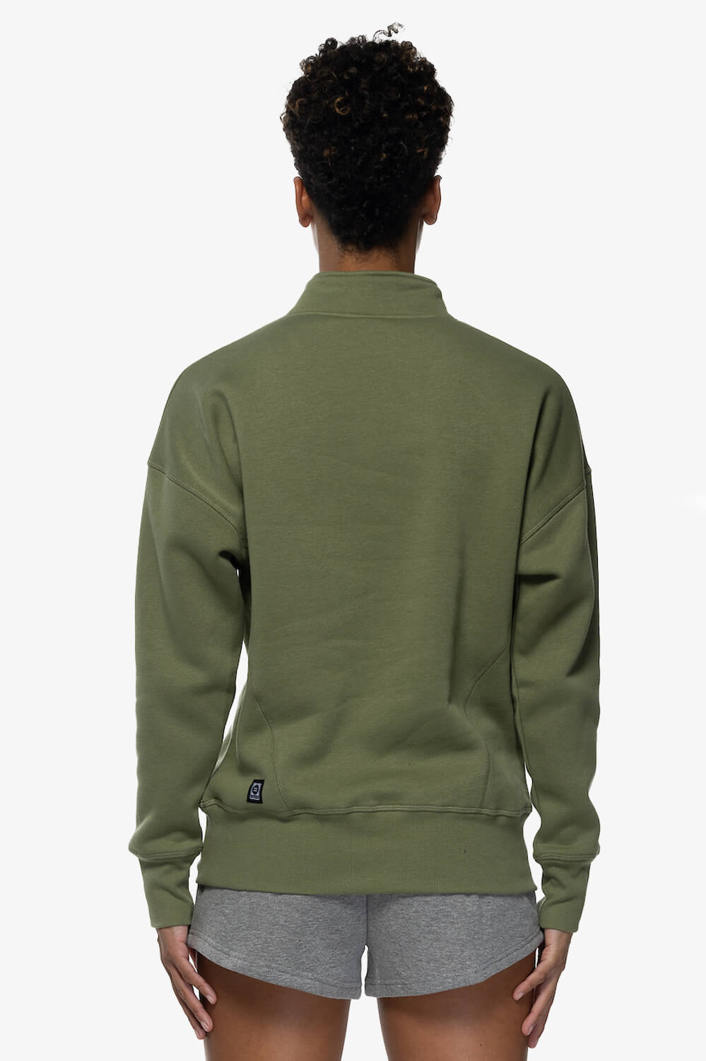  Eliza 1/4 Zip Fleece Pullover Sweatshirt - Moss