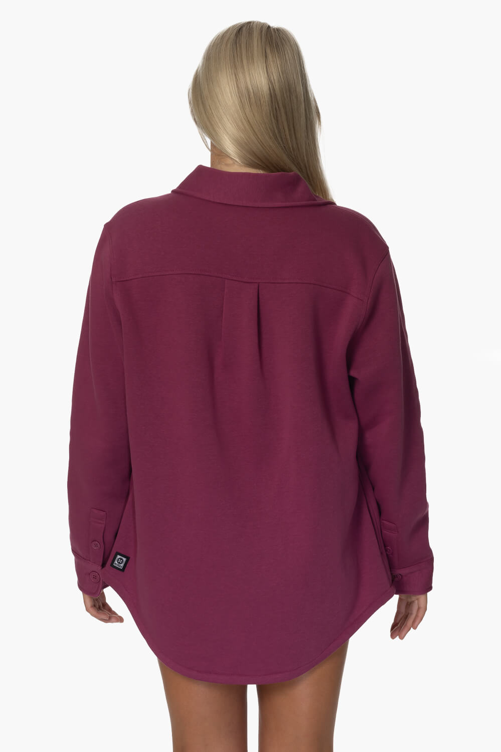  April Fleece Button Up - Plum