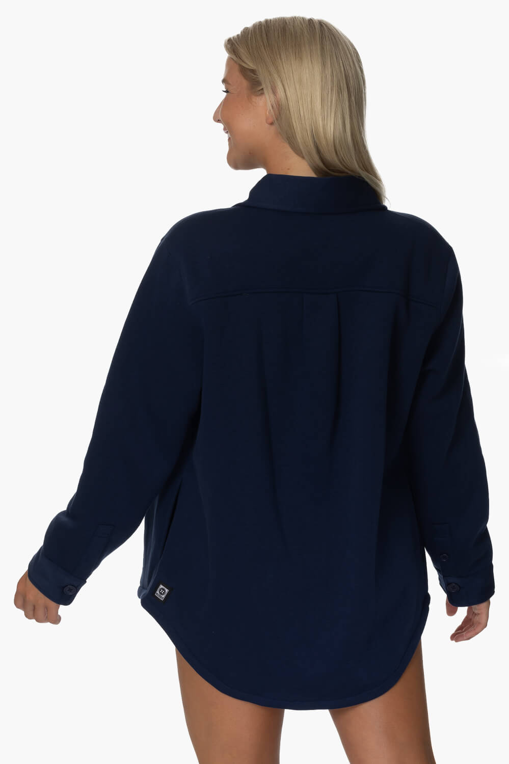  April Fleece Button Up - Shadow