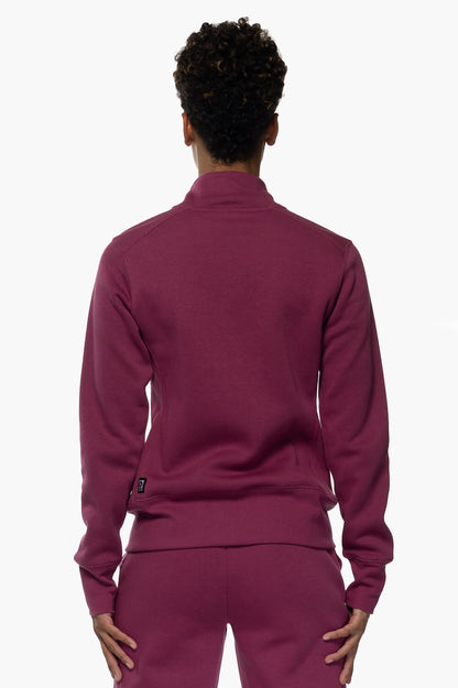  Audrey Zip Up Fleece Jacket - Plum