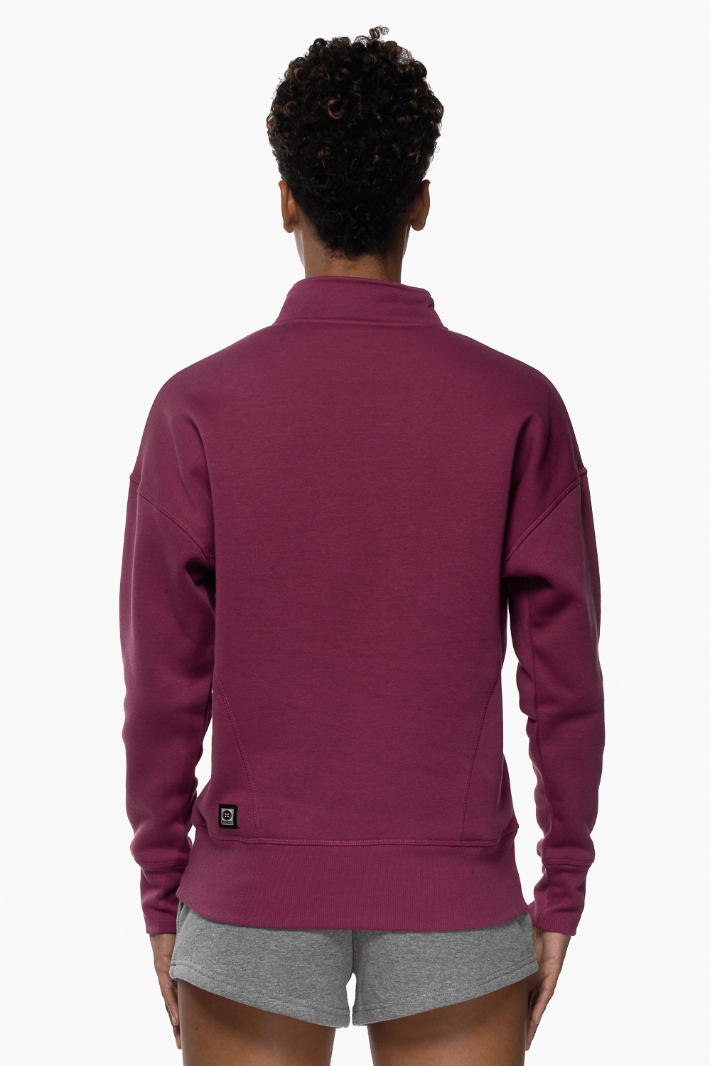  Eliza 1/4 Zip Fleece Pullover Sweatshirt - Plum