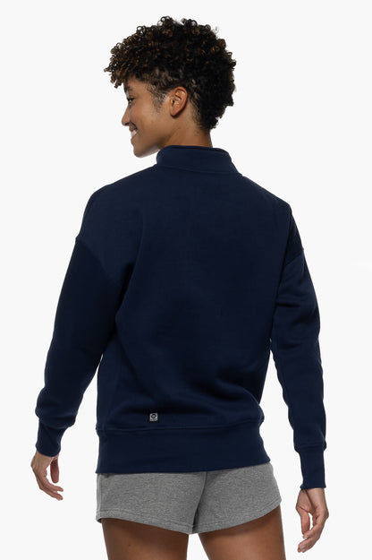  Eliza 1/4 Zip Fleece Pullover Sweatshirt - Shadow