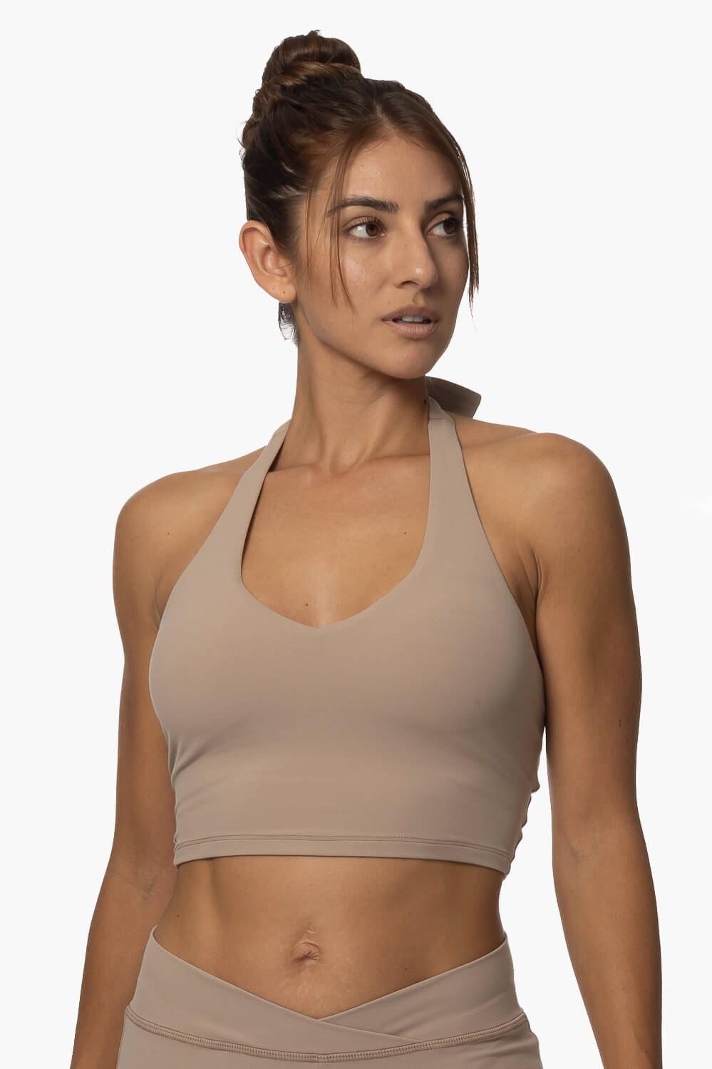  Honolua Halter Sports Bra - Mocha