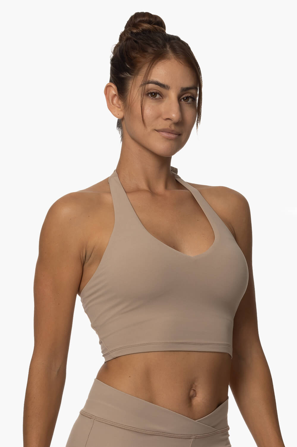  Honolua Halter Sports Bra - Mocha